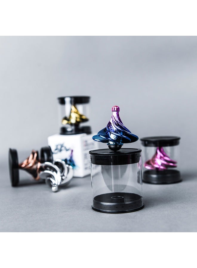 Betaoby Wind Blow & Manual Spinning Gyroscope Toy, Colorful Gradient Shiny Fidget Spinning Top for Kids & Adults, Stress Relief Desk Toy - Image 3