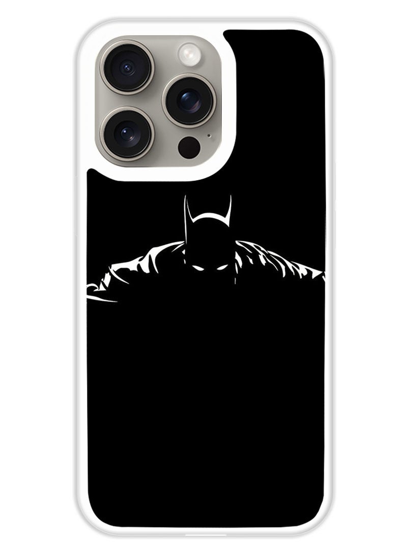Theodor Protective Case Cover For APPLE IPHONE 15 Pro Max Batman (White Bumper) - Image 1