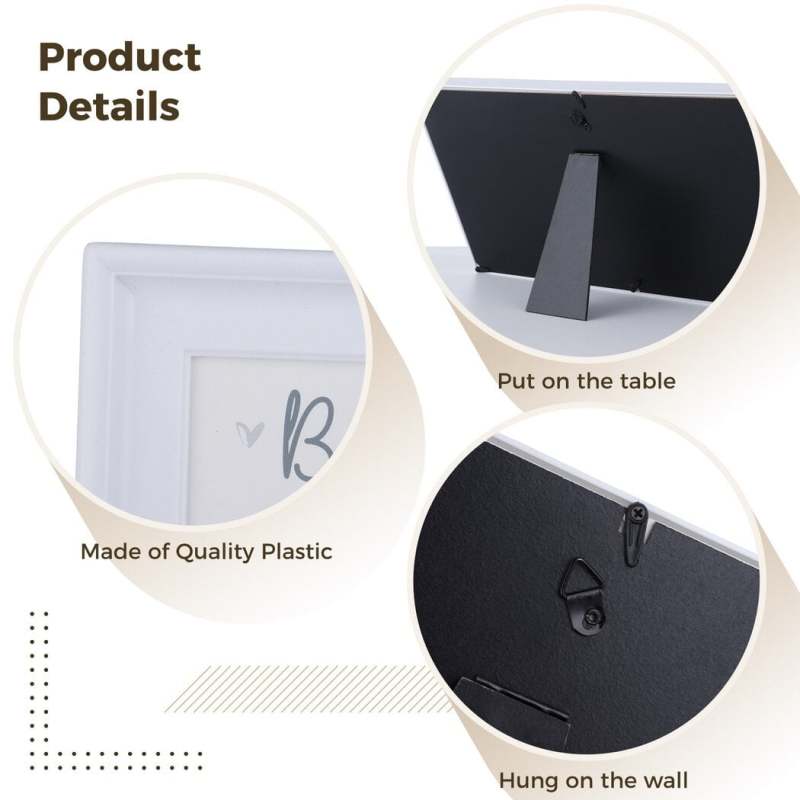 Newborn Baby Picture Frame: 15.1*7.9 Inches White - Baby Hand And Footprint Kit Baby Memory Frame for Newborn Baby Shower Gift - Image 4