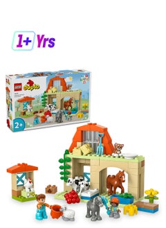 LEGO 10416 Duplo Town Caring For Animals At The Farm Role-Play Toy For Toddlers, Farmhouse With Horse, Cow And Chicken Figures, Kids’ Learning Set For Ages 2 Plus (74 Pieces)  - Image 1