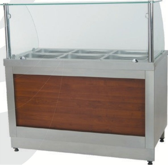 CSA Inox Karacasan Industrial Hot Service Bain-Marie with Natural Gas Countertop 