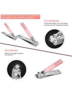 Leipple Manicure Set Professional Pedicure Kit Nail Clippers Kit - 18 pcs Nail Care Tools - Grooming Kit with Luxurious Upgraded Travel Case(Pink)  - Image 2