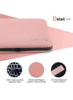 Leipple Manicure Set Professional Pedicure Kit Nail Clippers Kit - 18 pcs Nail Care Tools - Grooming Kit with Luxurious Upgraded Travel Case(Pink)  - Image 4