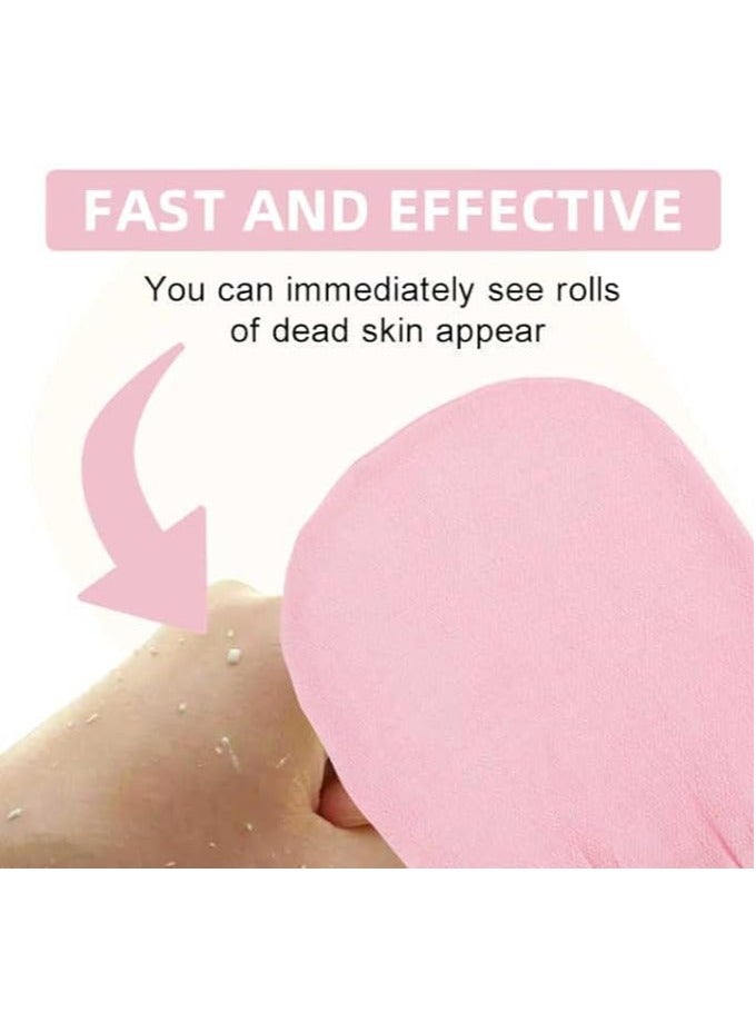2PCS Korean Loofah for Cleaning the Skin and Exfoliating The Skin Viscose Shower Glove for Making Moroccan Bath at Home White Color  - Image 5