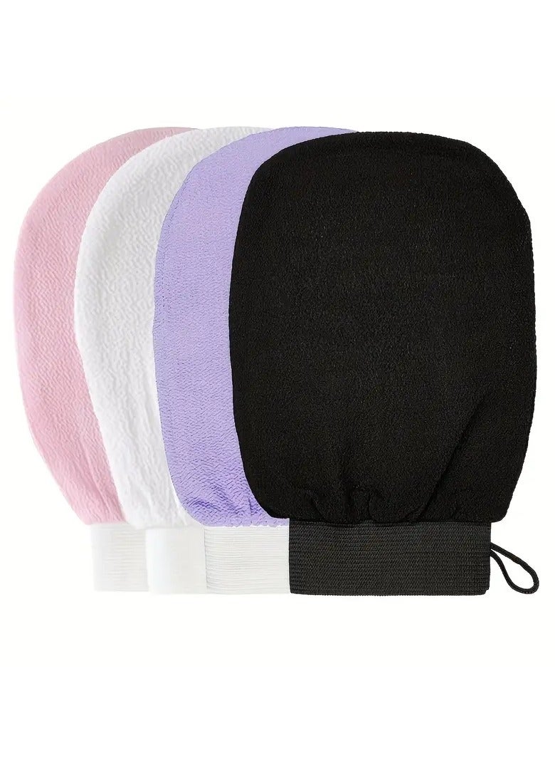 2PCS Korean Loofah for Cleaning the Skin and Exfoliating The Skin Viscose Shower Glove for Making Moroccan Bath at Home White Color  - Image 2