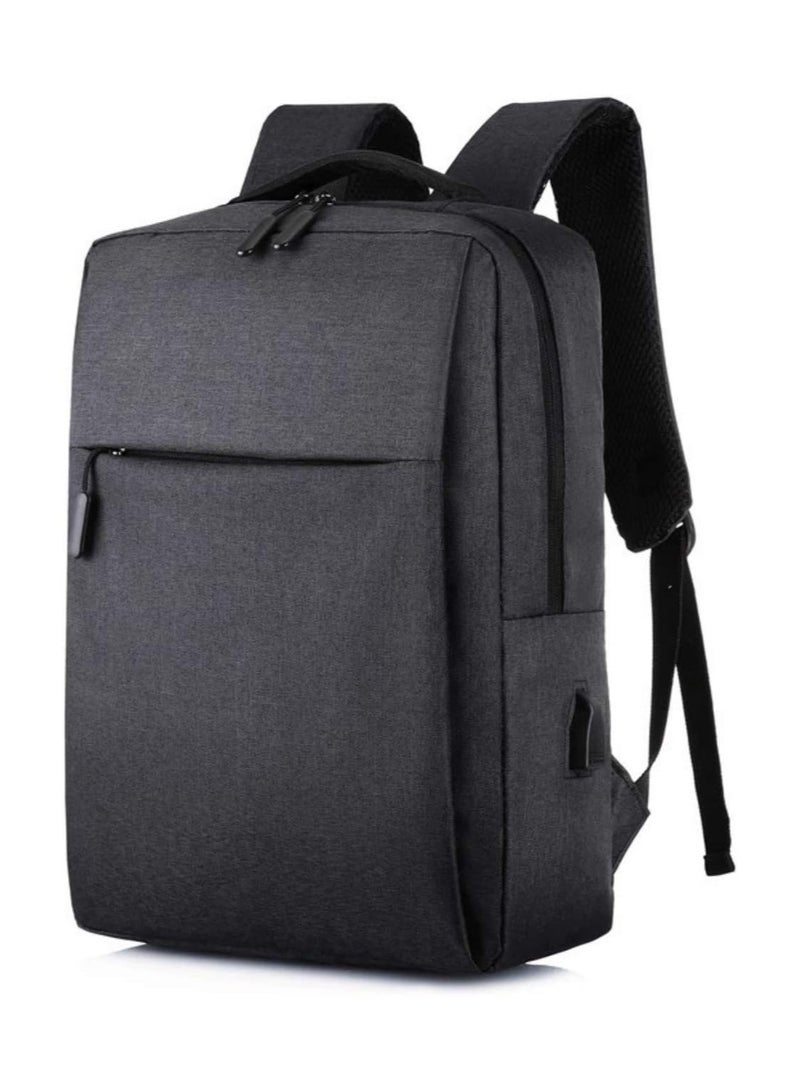 حقيبة ظهر للكمبيوتر المحمول، حقيبة ظهر رفيعة للكمبيوتر المحمول مع قفل منفذ شحن USB، حقيبة ظهر للكمبيوتر المحمول للسفر، حقيبة ظهر للكمبيوتر المحمول مقاومة للماء للعمل والسفر والكليات والرجال، أسود، رمادي، أزرق، أحمر - Image 2