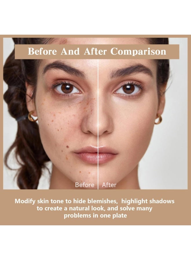 HUDA GIRL Matte 3 In 1 Makeup Palette Warms Concealer For Dark Circles, Blush And Highlighter Palette, Oil Control Pro For Face Makeup, Conceal Correct & Contour For All Skin Types - Image 5