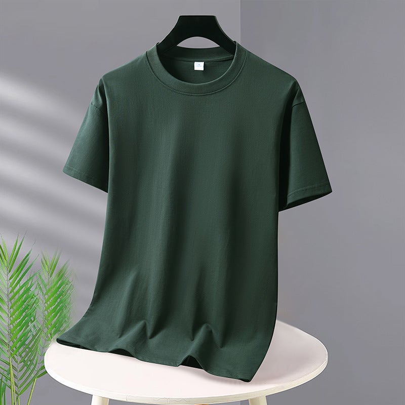 Heavy Cotton Short-Sleeved T-Shirt Men'S Casual All-Match T-Shirt Base Shirt Men'S Half-Sleeved Loose - Image 1