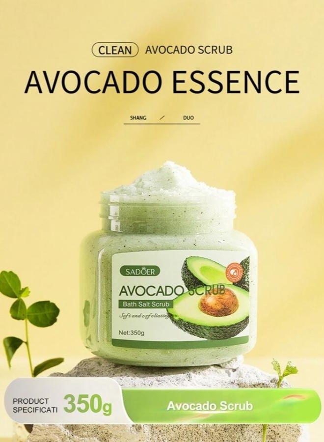 SADOER Avocado Exfoliating Salt Body Scrub 350g - Image 2