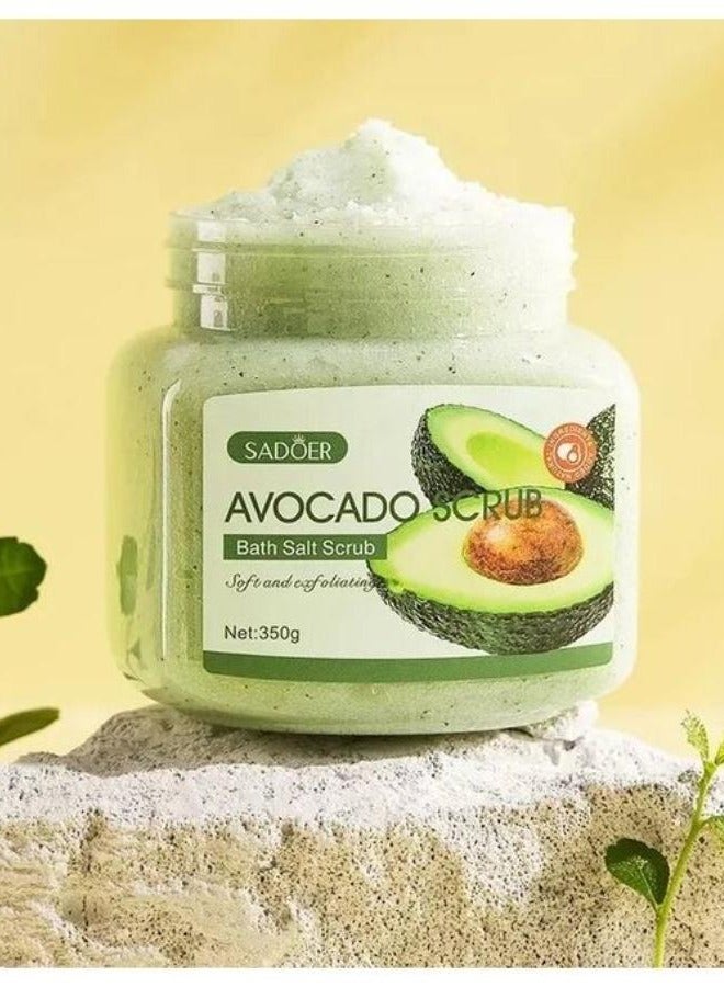 SADOER Avocado Exfoliating Salt Body Scrub 350g - Image 1