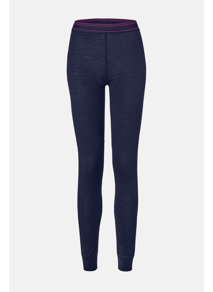 Tchibo Women Plain Pull On Long Underpants, Navy Blue  - Image 2
