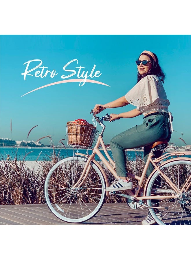 Spartan Platinum City Bike | 24 Inch Wheel Size | 7 Speed Gear Shifter | Peach Color - Image 5