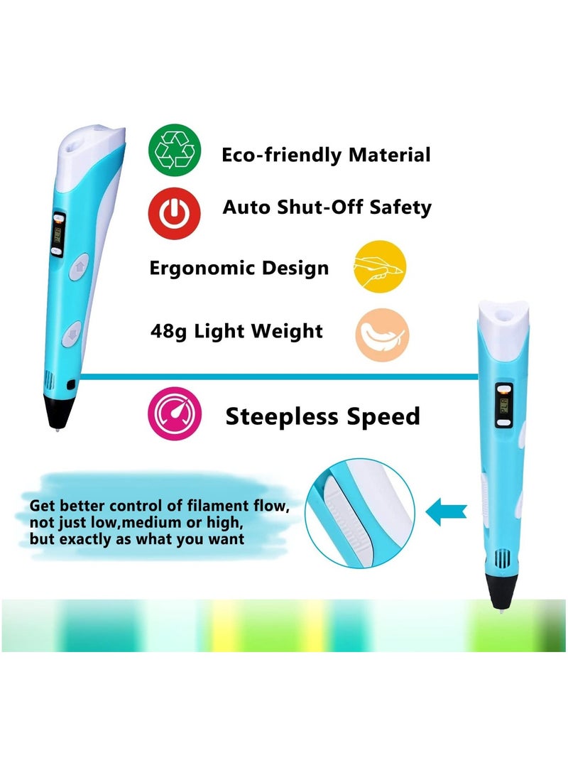 DubaiGallery 3D Pen for Kids Upgrade 3D Printing Pen Stylo 3D Drawing Pen 3D Printer Pen Creative 3D Writing Pen Fun Toys Gift for Kids - Image 3