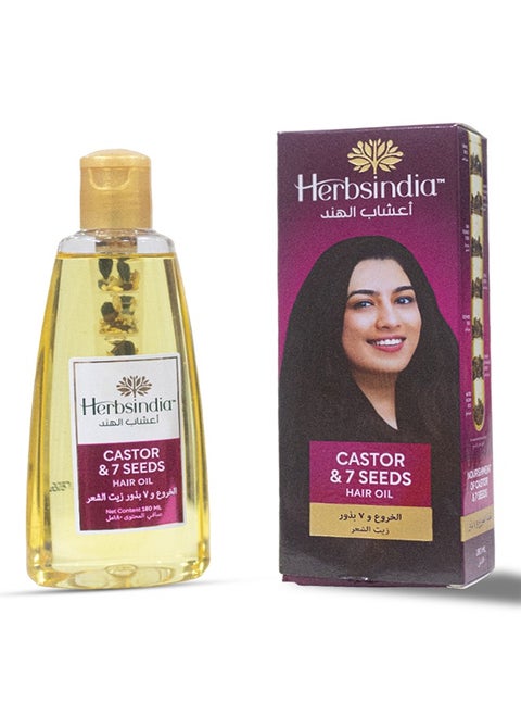 Herbsindia Castor & 7Seeds Hair Oil 180Ml