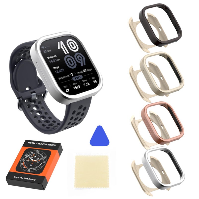Sweat Metal Case Cover For Bip 6 Smartwatch Full Function Access Charging Port Compatibility Durability Shield Watch Protector B - Image 3