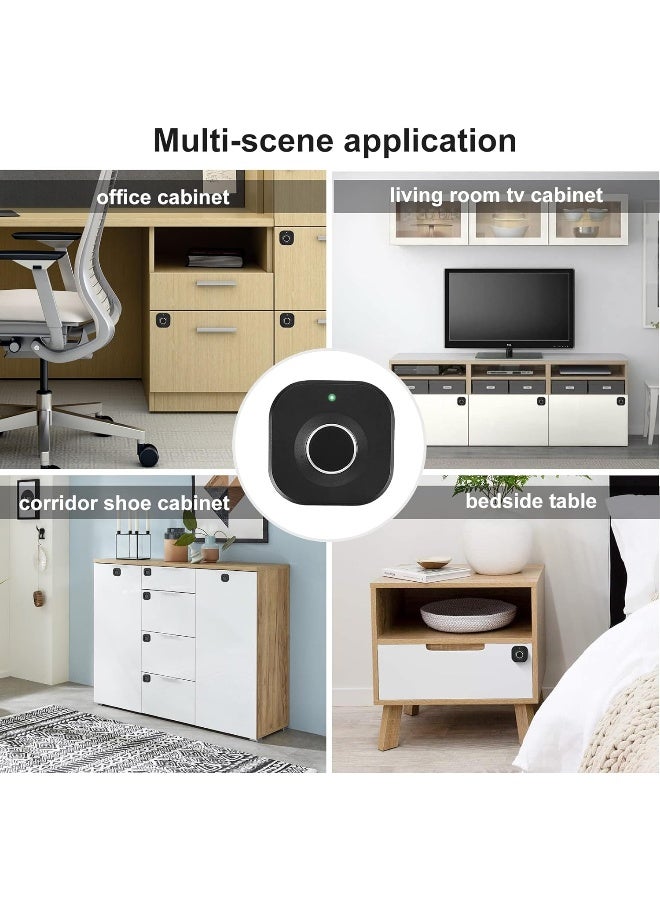 Mypin Bluetooth Fingerprint Cabinet Lock Smart Biometric Cabinet Lock Keyless Hidden File Drawer Wardrobe Lock Child Safety Electric Fingerprint Lock Diy Wooden Furniture Privacy Lock Plastic  - Image 3