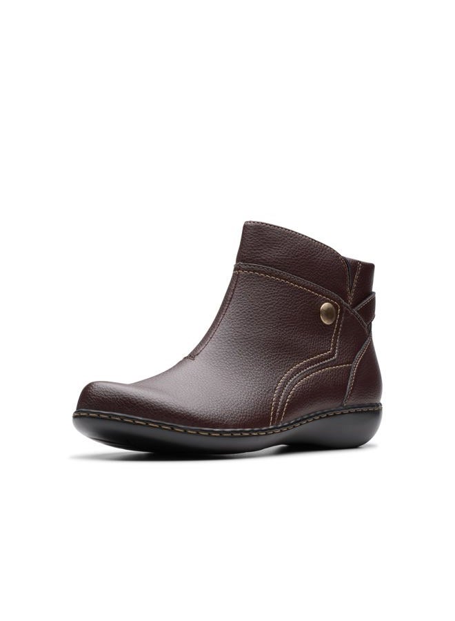 clarks Women's Ashland Mabel Ankle Boot, Dark Brown Tumbled, 38.5 EU - Image 1