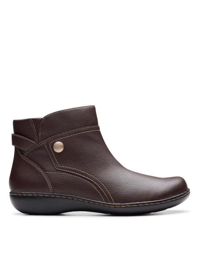clarks Women's Ashland Mabel Ankle Boot, Dark Brown Tumbled, 38.5 EU - Image 2