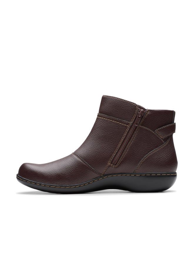 clarks Women's Ashland Mabel Ankle Boot, Dark Brown Tumbled, 38.5 EU - Image 3