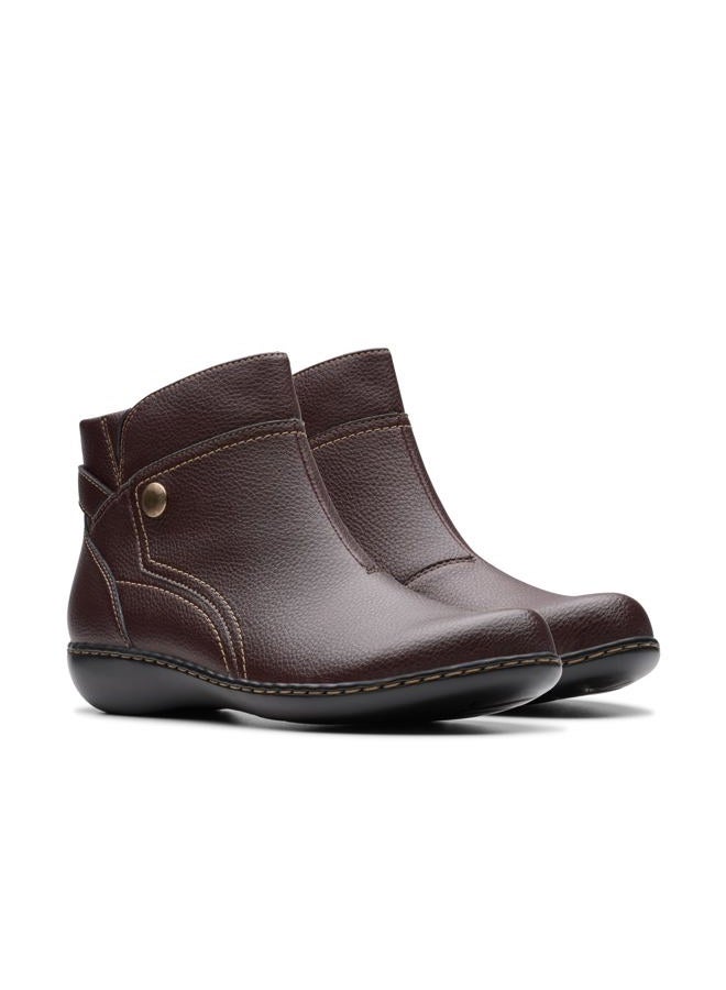 clarks Women's Ashland Mabel Ankle Boot, Dark Brown Tumbled, 38.5 EU - Image 5