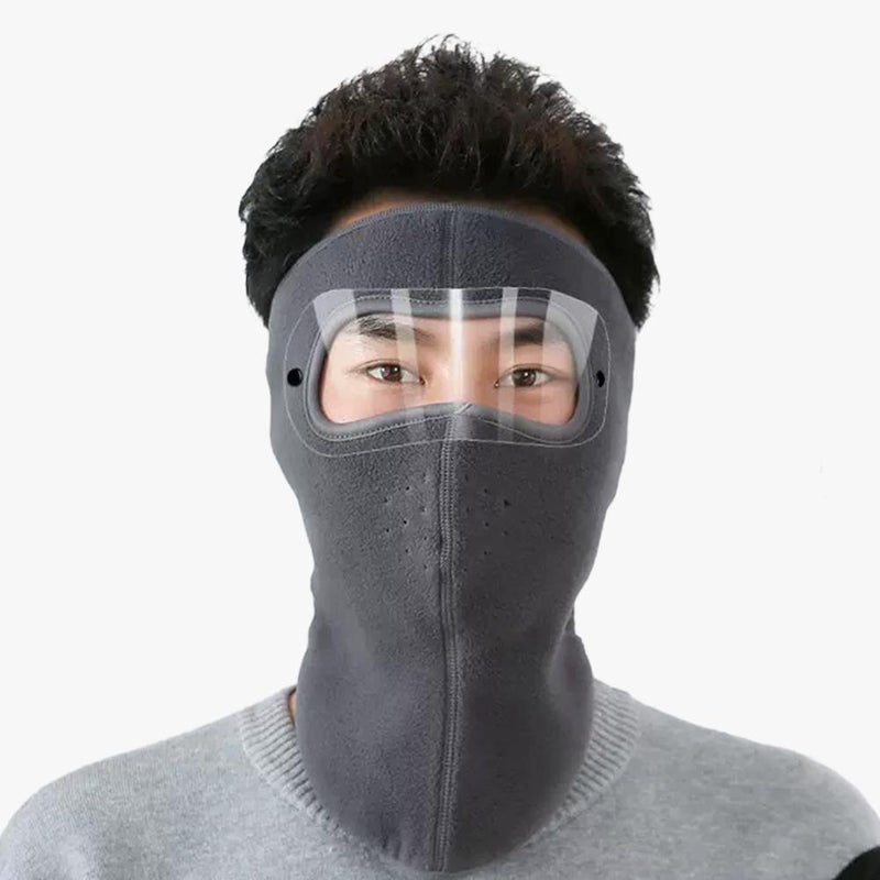 Cycling face mask, helmet visor, winter warm face mask, eye protection, dustproof, neck protection, ear protection, thickened men's windproof mask. - Image 3