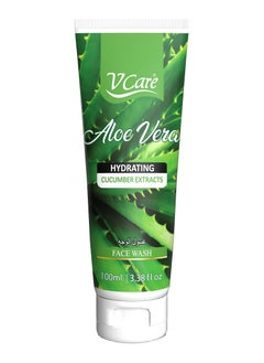 VCare Vcare Face Wash 100ml - Refreshing & Hydrating Formula | Aloe Vera & Cucumber Extract | Gentle Cleanser for Fresh, Rejuvenated Skin  - Image 1