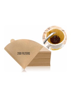 MIBRU Coffee Filter Set, 200 Filter Paper, Large Size, 02 Brown Color  - Image 4