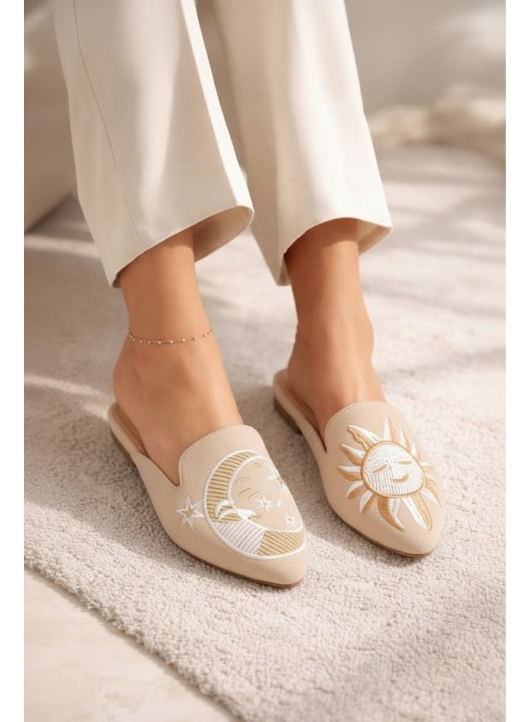 لايف ستيلاش  صابوه قماش مسطح مع طبعة SB-702 - بيج - Image 3