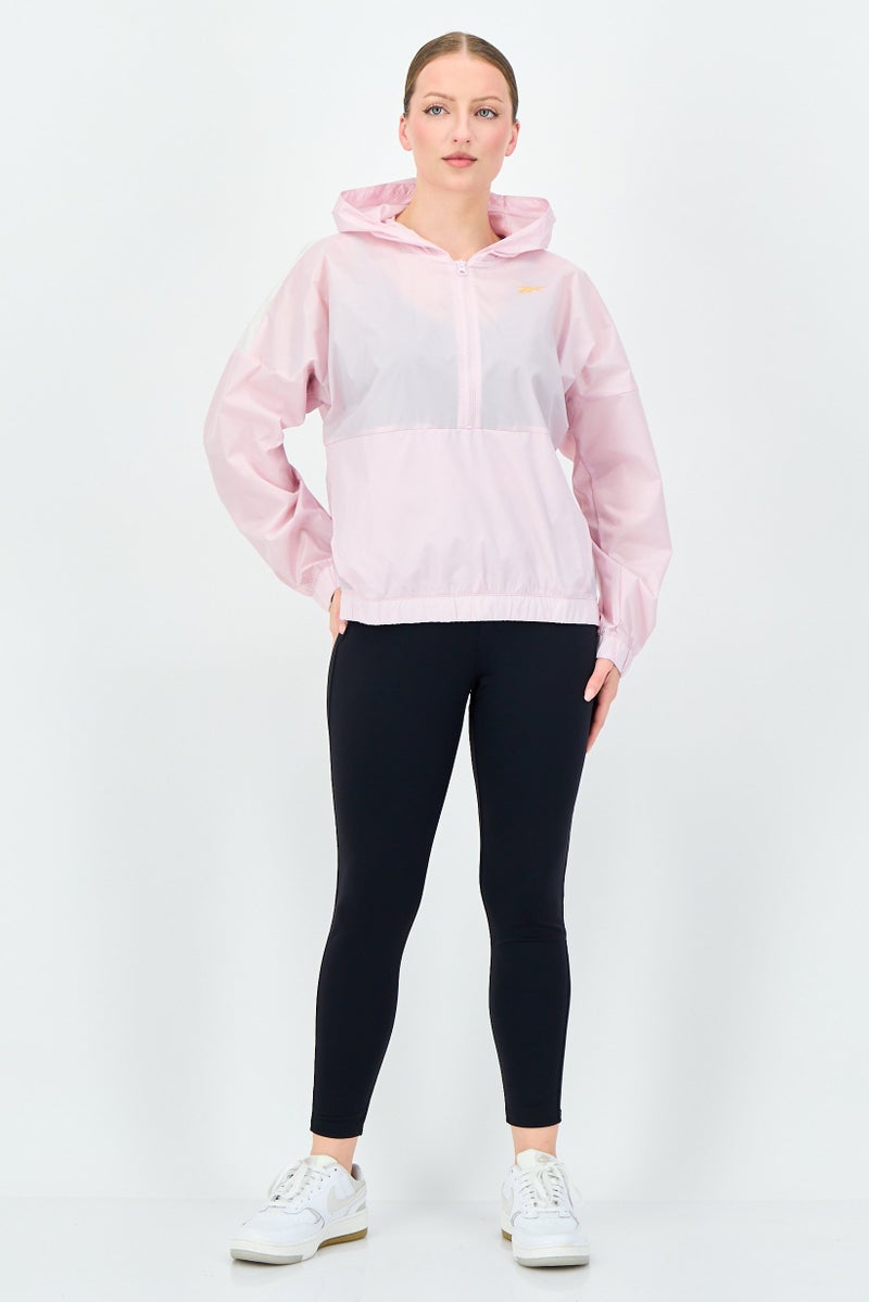 Reebok جاكيت رياضي للنساء مناسب للجري، وردي فاتح - Image 4