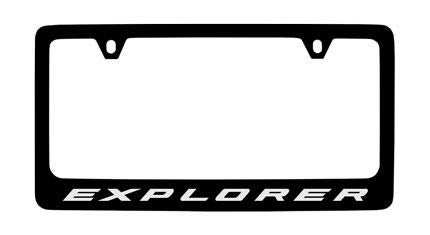 Ford Explorer License Plate Frame (2 Hole, Black/Wide) - Image 2