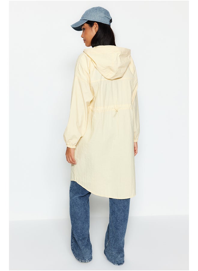trendyol Oversize Hooded Water Repellent Long Raincoat TWOAW24MO00256  - Image 3