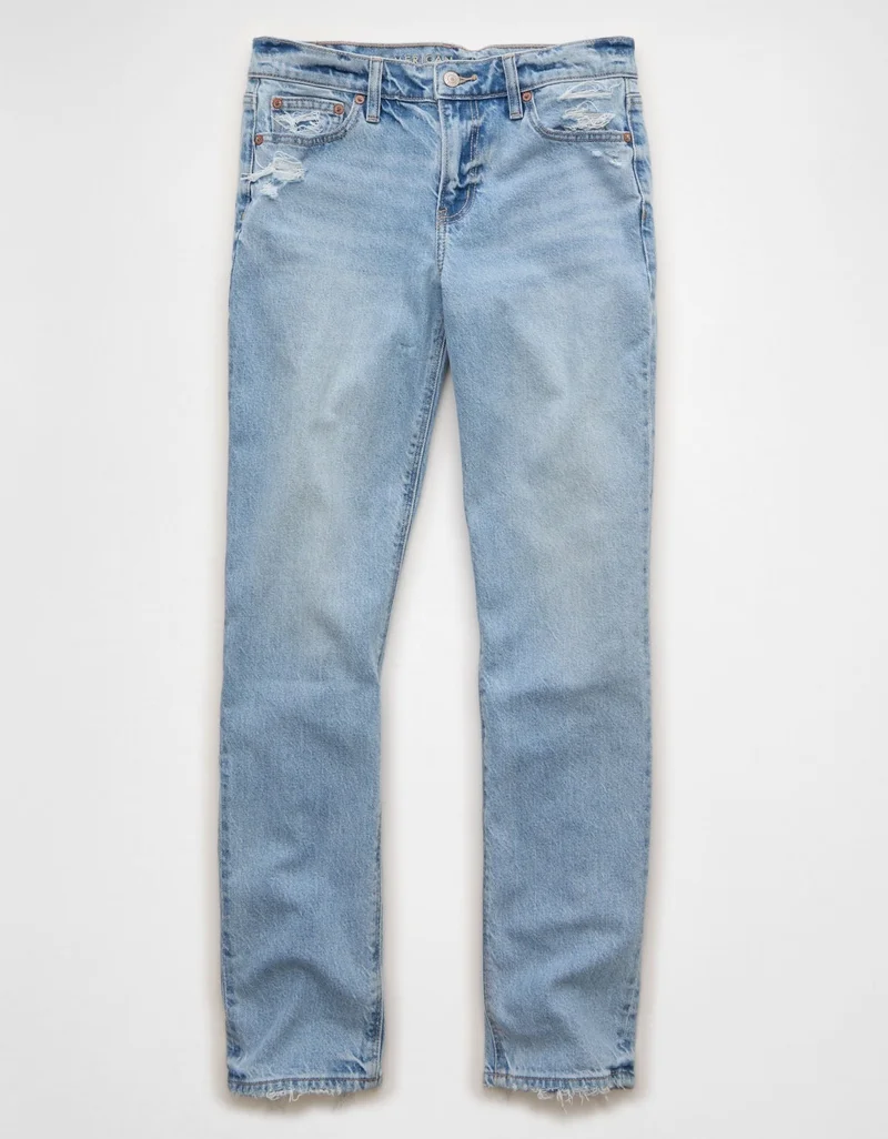 American Eagle  AE Stretch Super High-Waisted Straight Jean for Women | Best Price UAE