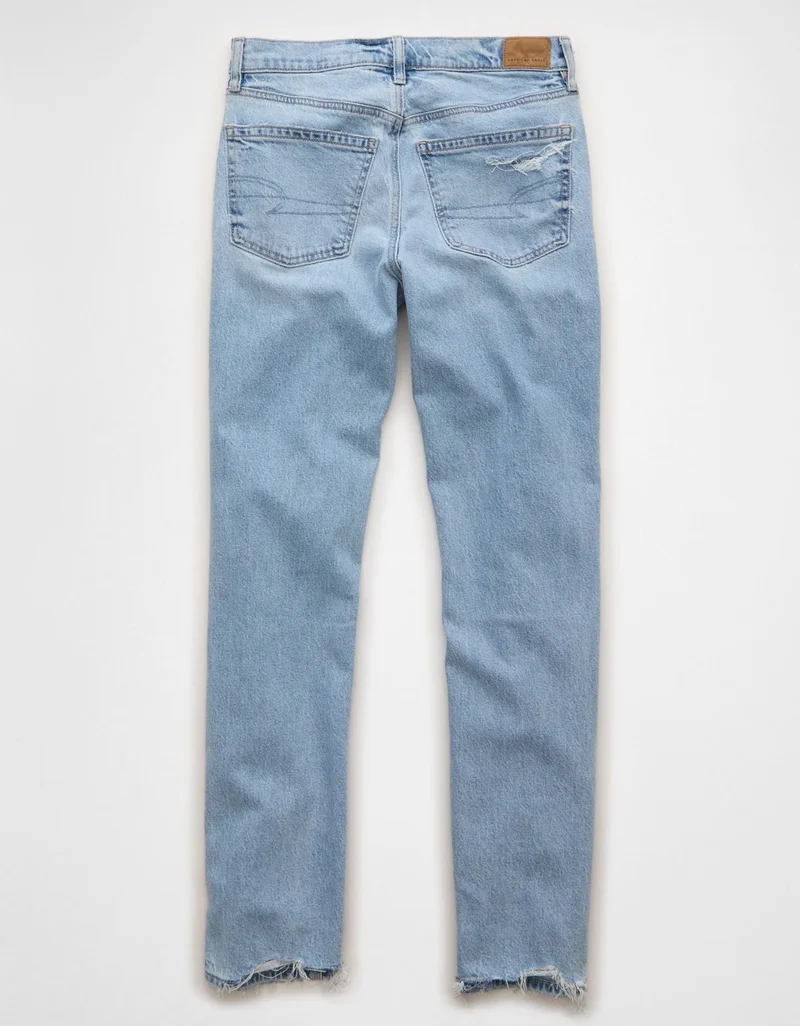 American Eagle  AE Stretch Super High-Waisted Straight Jean for Women | Best Price UAE