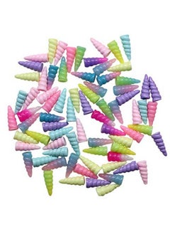 Toyvian Resin Unicorn Horn Spiral Toys Party Favor Decoration 10 Pieces (Random Color)  - Image 1