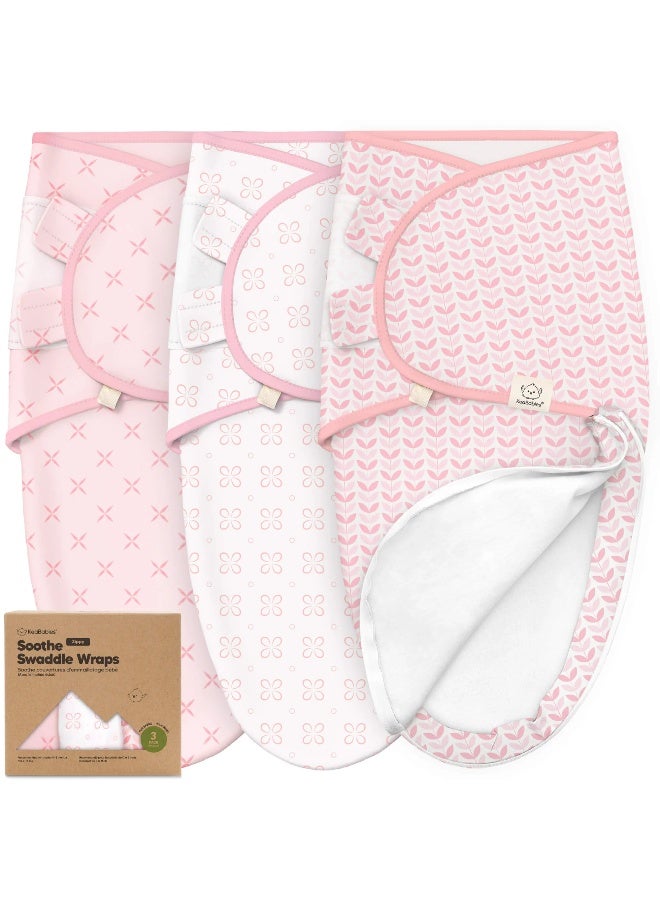 KeaBabies Soothe Zippy Swaddle Wrap 3 Pack, Easy Zip Swaddle, Butterflies