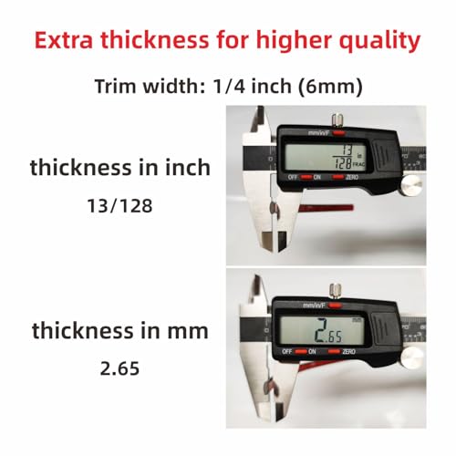NANSH 16ft [Width:1/4 inch (6mm)] Auto Molding Trim Universal Bumper Window Door Body Side (Glossy Black) - Image 3