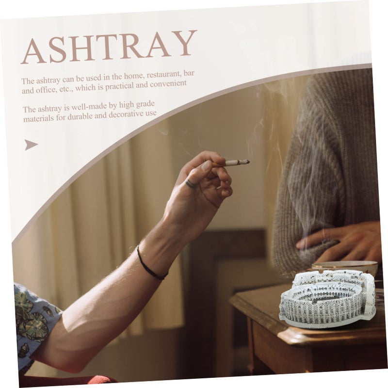 Roman Colosseum Ashtray Round Decorative Smoking Centerpiece Resin Craft - Image 4