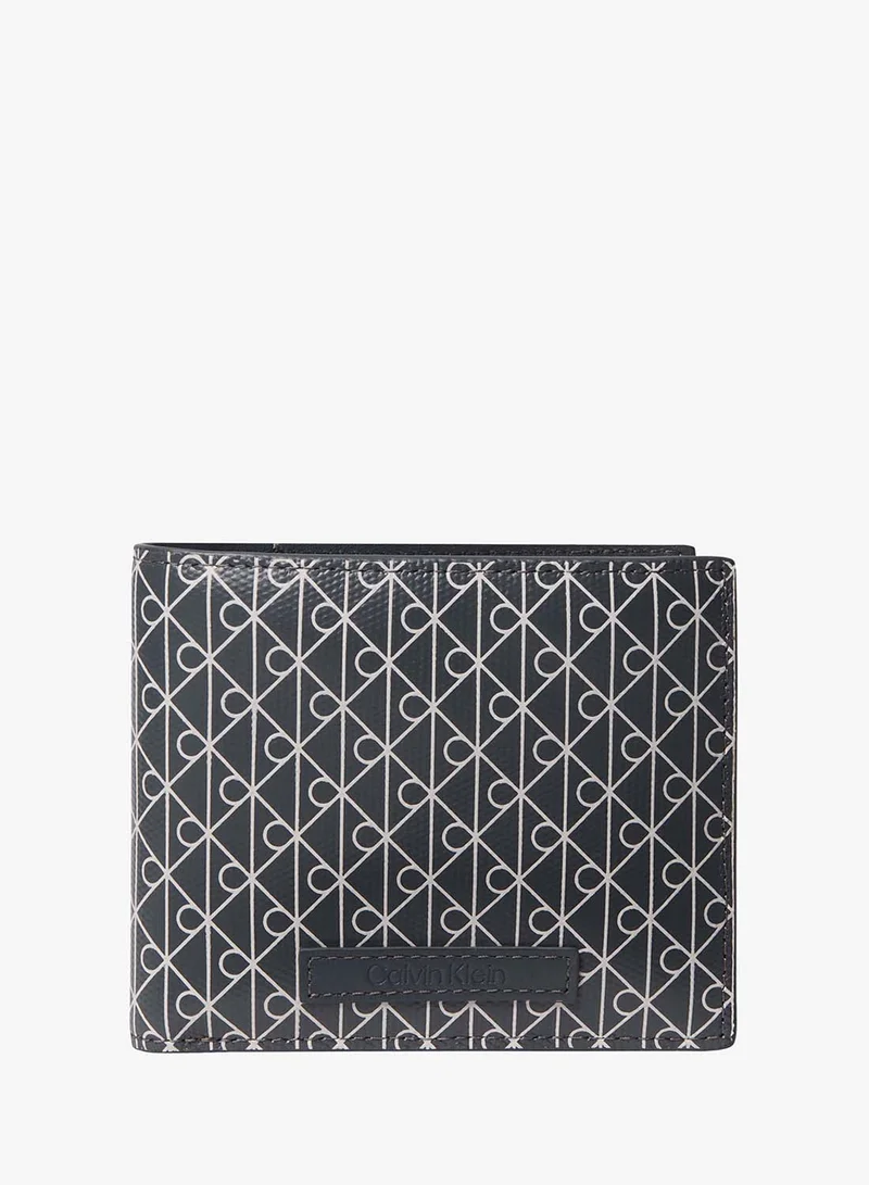 CALVIN KLEIN Coated Emblem Print Bifold Wallet