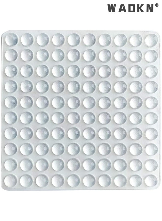 WAOKN Adhesive Bumper Pads, Clear Rubber Feet Adhesive Bumper Pads Self Stick Bumpers Sound Dampening Door Bumpers Cabinet Buffer Pads for Drawers Table Laptop Cutting Boards, 100 Pcs - Image 1
