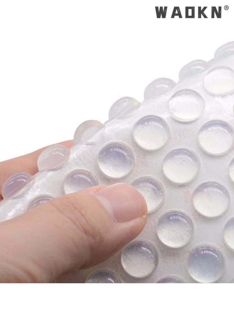 WAOKN Adhesive Bumper Pads, Clear Rubber Feet Adhesive Bumper Pads Self Stick Bumpers Sound Dampening Door Bumpers Cabinet Buffer Pads for Drawers Table Laptop Cutting Boards, 100 Pcs - Image 2