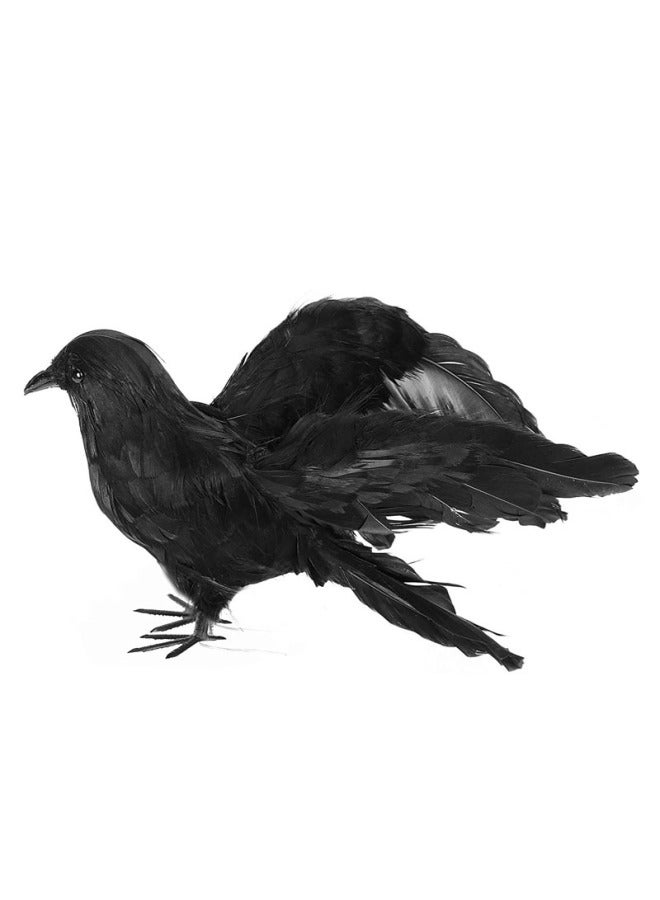 Loquat Crow Wings  Simulation Feather Crow Ornaments Easter A Generation Of Hair-Color:Five-piece Set 1 - Image 4