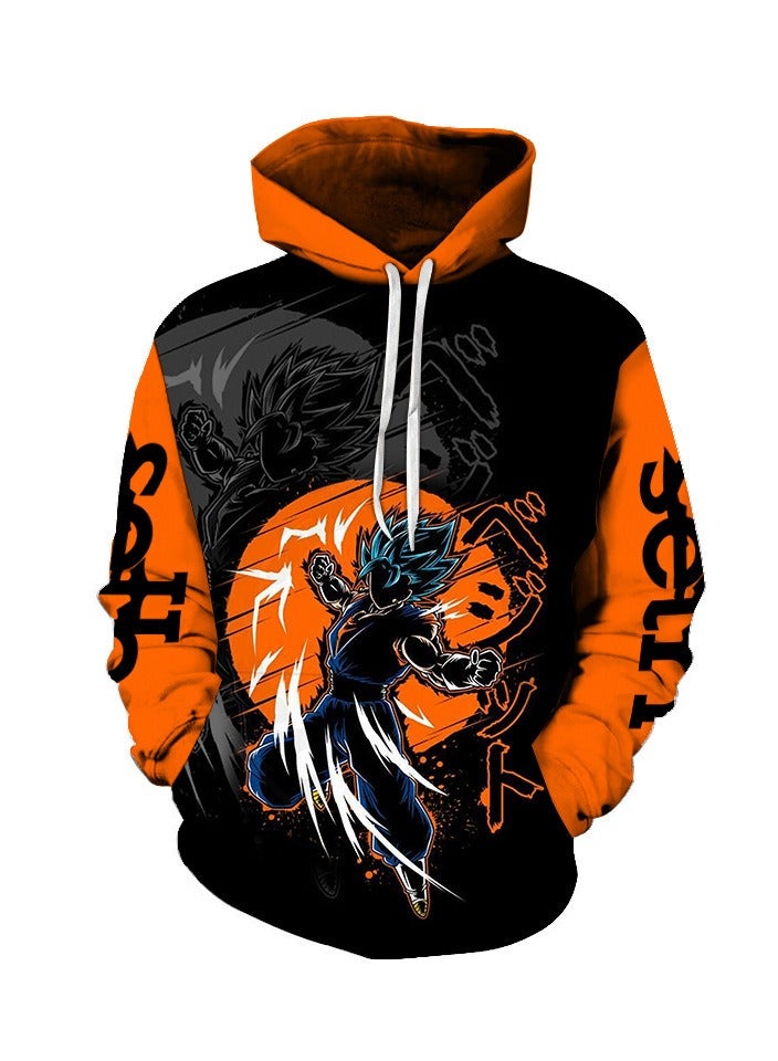 Loquat Seven Dragon Ball Wukong 3D Digital Printed Sweater Loose Hooded 