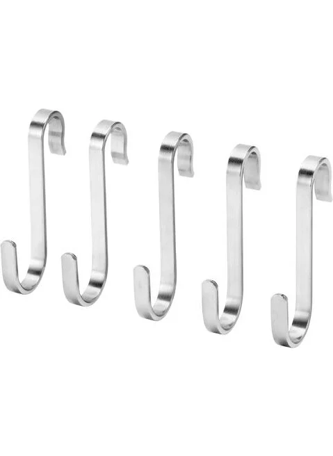 أيكيا 5-Piece Metal Hook Meridyendukkan Hook, Stainless Steel 6 cm