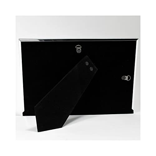 Lawrence Frames 2-Tone Double Opening Panel Picture Frame, 4 by 6-Inch, Brushed Silver Metal and Shiny Metal - Image 3