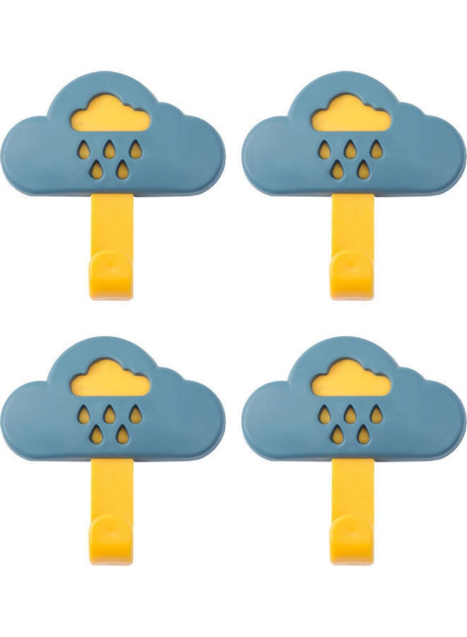 NIBEMINENT 4-Piece Self Adhesive Wall Hook Set Green/Yellow - Image 1