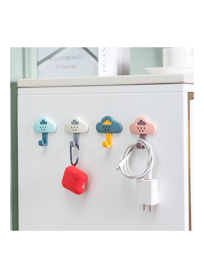 NIBEMINENT 4-Piece Self Adhesive Wall Hook Set Green/Yellow - Image 4