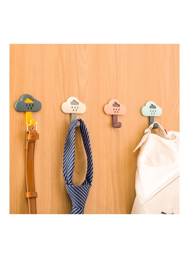 NIBEMINENT 4-Piece Self Adhesive Wall Hook Set Green/Yellow - Image 2