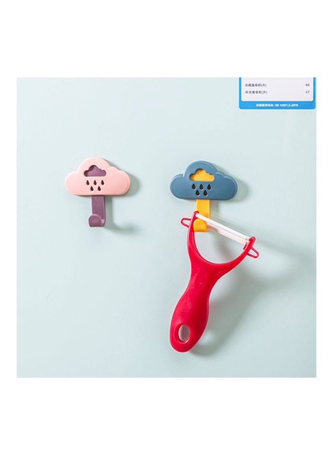 NIBEMINENT 4-Piece Self Adhesive Wall Hook Set Green/Yellow - Image 3