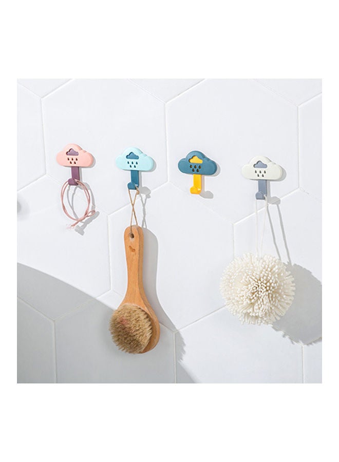 NIBEMINENT 4-Piece Self Adhesive Wall Hook Set Green/Yellow - Image 5