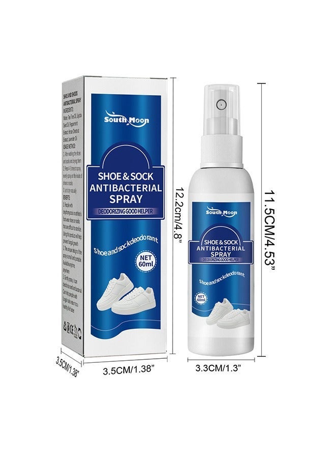 Anti-Bacterial Shoe & Foot Deodorizer Spray (120ml) - Natural Odour Eliminator for Shoes and Socks - Fast-Acting Foot Spray to Remove Smells and Provide Lasting Freshness. - Image 1